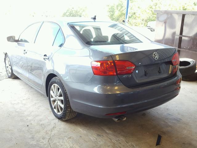 3VWD07AJ0EM434955 - 2014 VOLKSWAGEN JETTA SE GRAY photo 3