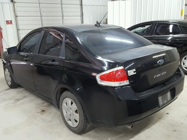 1FAHP34N98W232066 - 2008 FORD FOCUS S/SE BLACK photo 3