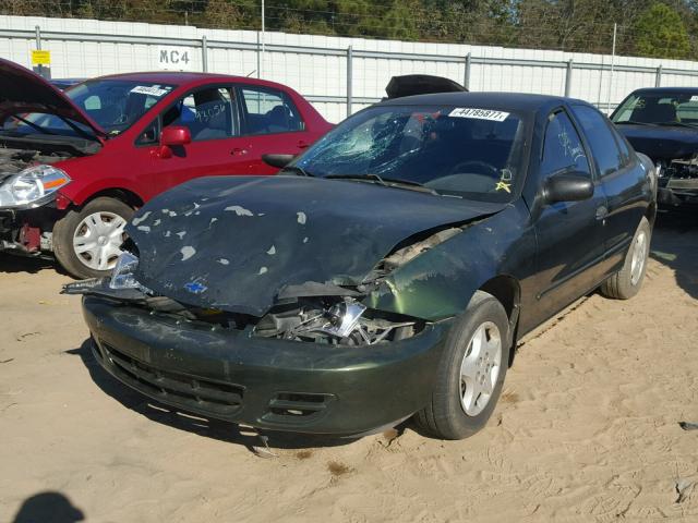 1G1JC5246Y7345196 - 2000 CHEVROLET CAVALIER GREEN photo 2