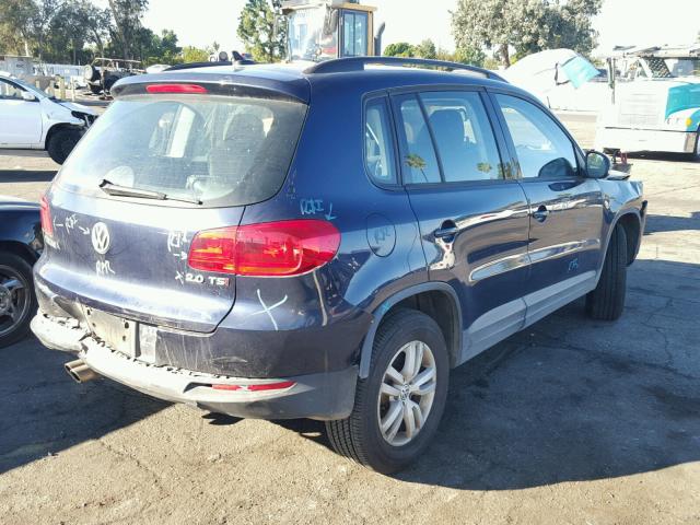 WVGAV7AX1FW596425 - 2015 VOLKSWAGEN TIGUAN BLUE photo 4