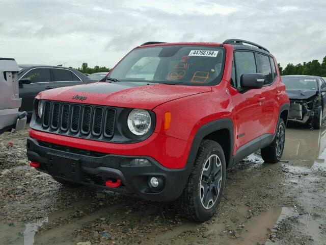 ZACCJBCT6GPC76618 - 2016 JEEP RENEGADE T RED photo 2