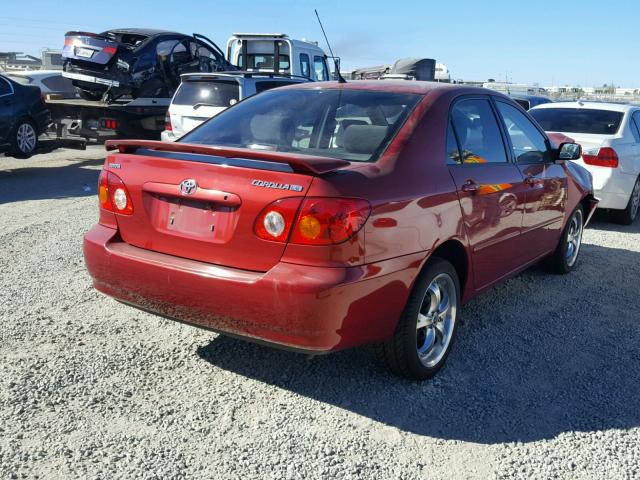 JTDBR32E942025191 - 2004 TOYOTA COROLLA CE RED photo 4