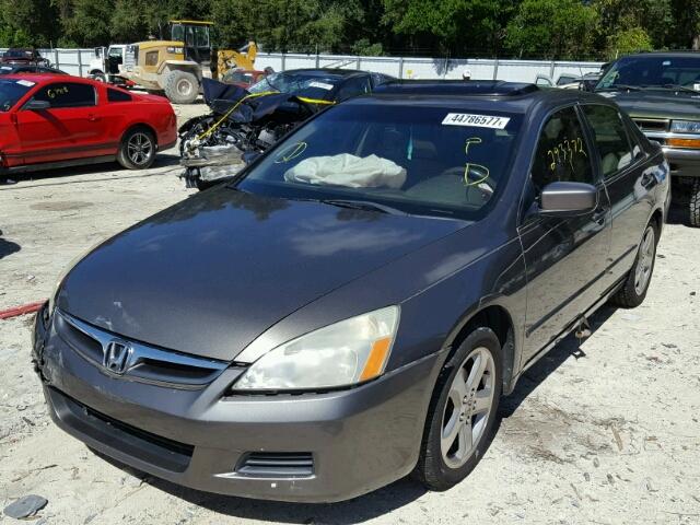 1HGCM56756A003595 - 2006 HONDA ACCORD EX GRAY photo 2