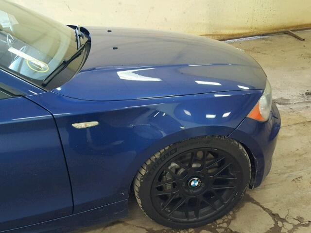 WBAUC9C5XBVM11445 - 2011 BMW 135 I BLUE photo 9