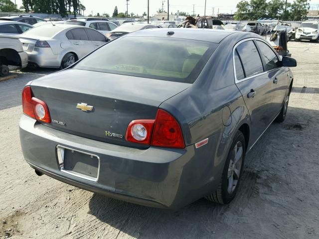 1G1ZF57509F131890 - 2009 CHEVROLET MALIBU HYB GRAY photo 4