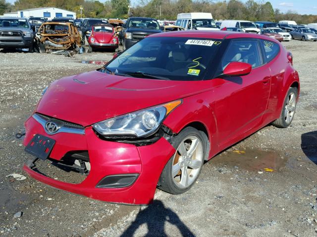 KMHTC6ADXCU035257 - 2012 HYUNDAI VELOSTER RED photo 2