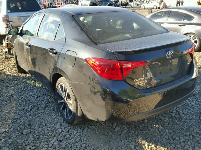 2T1BURHE2HC835293 - 2017 TOYOTA COROLLA L BLACK photo 3