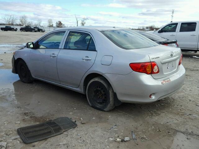 2T1BU40E69C063834 - 2009 TOYOTA COROLLA BA SILVER photo 3