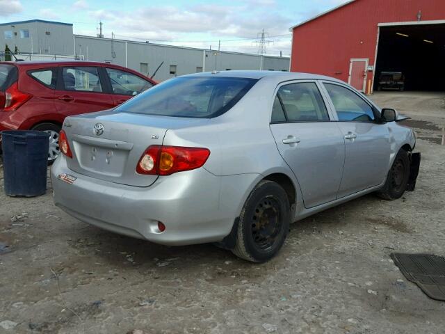 2T1BU40E69C063834 - 2009 TOYOTA COROLLA BA SILVER photo 4