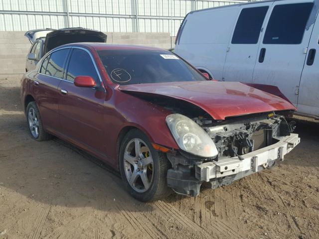 JNKCV51E46M504573 - 2006 INFINITI G35 RED photo 1