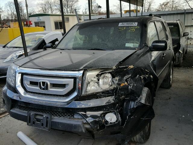 5FNYF4H73BB045187 - 2011 HONDA PILOT EXLN BLACK photo 2