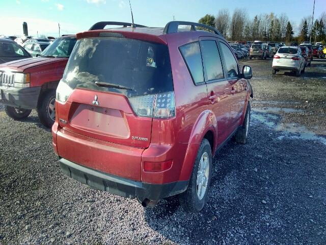 JA4LS21W58Z606045 - 2008 MITSUBISHI OUTLANDER RED photo 4