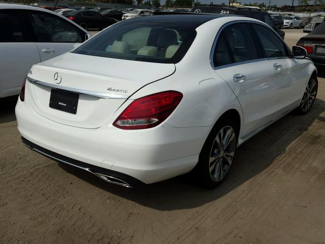 55SWF4KB4FU015883 - 2015 MERCEDES-BENZ C WHITE photo 4