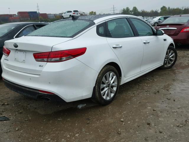 5XXGU4L31HG167509 - 2017 KIA OPTIMA EX WHITE photo 4