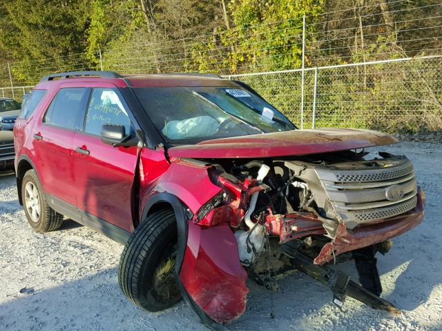 1FM5K7B87DGA29970 - 2013 FORD EXPLORER RED photo 1