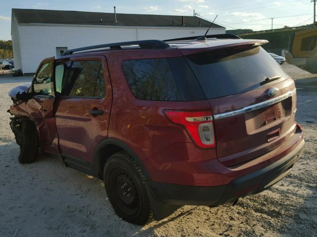 1FM5K7B87DGA29970 - 2013 FORD EXPLORER RED photo 3