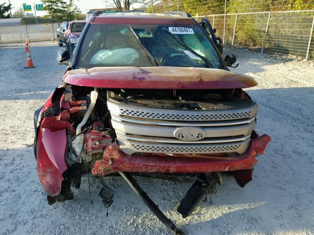 1FM5K7B87DGA29970 - 2013 FORD EXPLORER RED photo 9