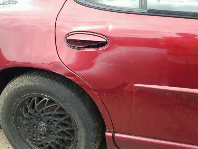 1G2WP52K4YF204573 - 2000 PONTIAC GRAND PRIX MAROON photo 9