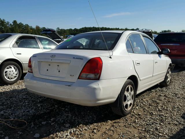 KMHDN45D33U565535 - 2003 HYUNDAI ELANTRA WHITE photo 4