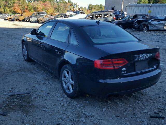 WAULF78K89N014705 - 2009 AUDI A4 2.0T QU BLACK photo 3