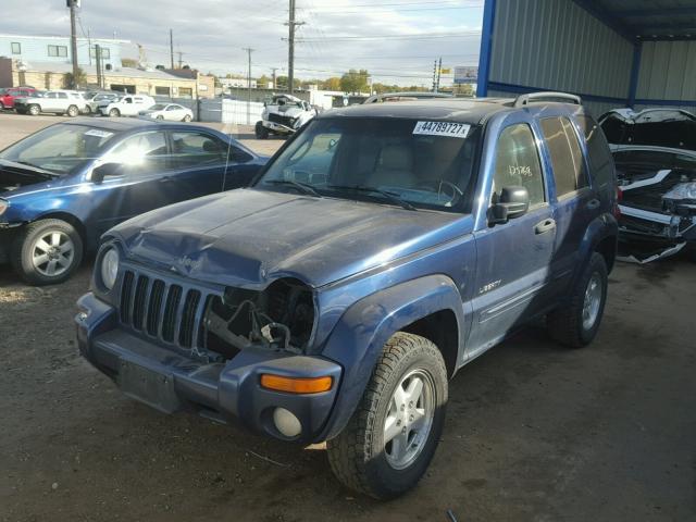 1J8GL58KX4W117055 - 2004 JEEP LIBERTY LI BLUE photo 2