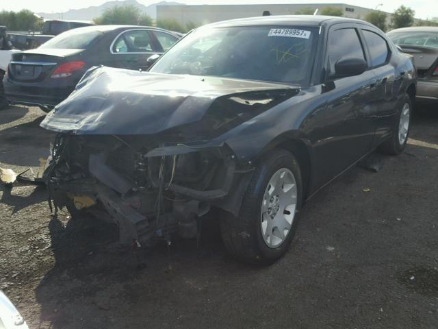 2B3KA43G57H662640 - 2007 DODGE CHARGER SE BLACK photo 2