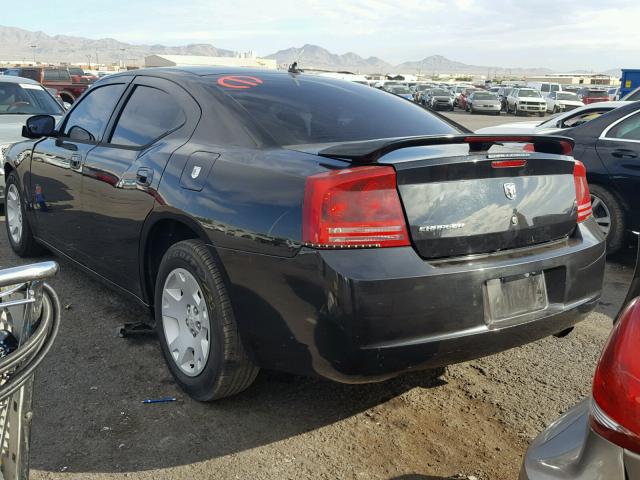 2B3KA43G57H662640 - 2007 DODGE CHARGER SE BLACK photo 3