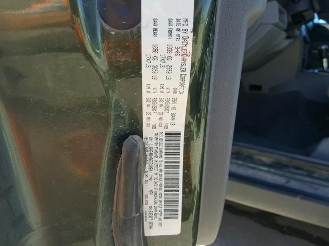 1J8HG48N06C310641 - 2006 JEEP COMMANDER GREEN photo 10