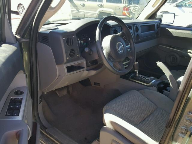 1J8HG48N06C310641 - 2006 JEEP COMMANDER GREEN photo 9
