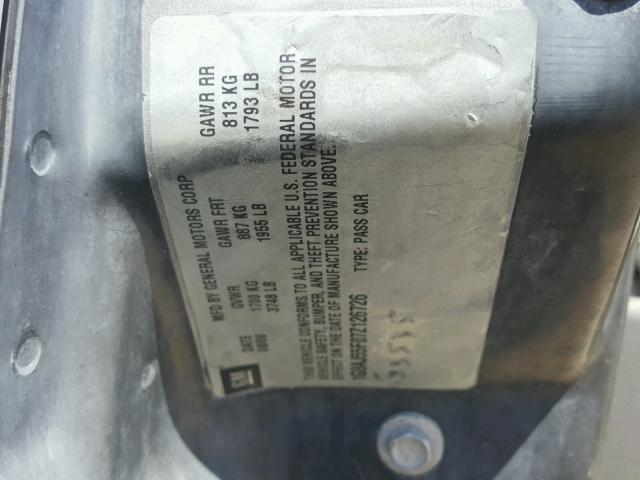 1G8AJ55F07Z126726 - 2007 SATURN ION LEVEL WHITE photo 10