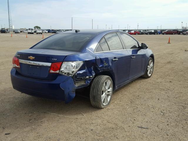 1G1PG5SB6D7205608 - 2013 CHEVROLET CRUZE LTZ BLUE photo 4