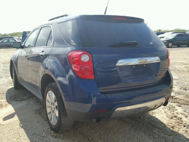 2CNFLPEYXA6315613 - 2010 CHEVROLET EQUINOX LT BLUE photo 3