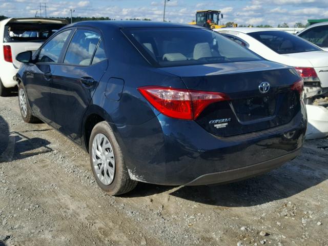 2T1BURHEXHC952457 - 2017 TOYOTA COROLLA L BLUE photo 3