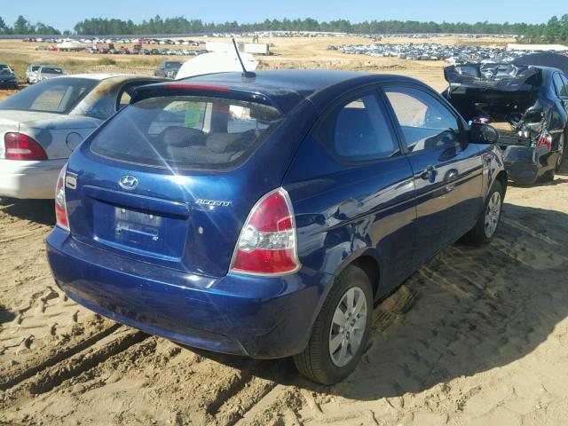 KMHCM36C48U086689 - 2008 HYUNDAI ACCENT GS BLUE photo 4