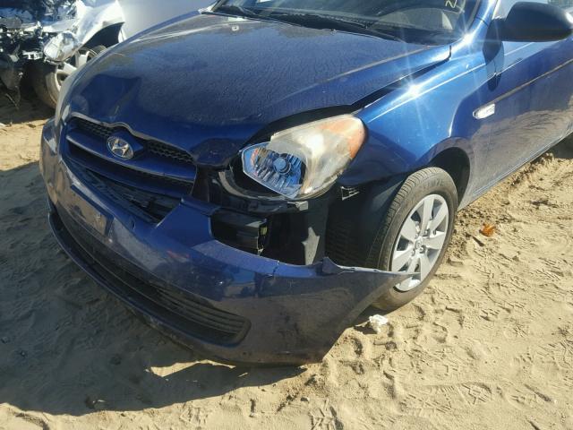 KMHCM36C48U086689 - 2008 HYUNDAI ACCENT GS BLUE photo 9