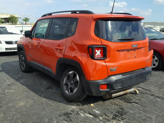 ZACCJBAB6HPF29867 - 2017 JEEP RENEGADE S ORANGE photo 3