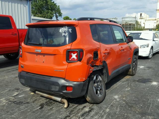 ZACCJBAB6HPF29867 - 2017 JEEP RENEGADE S 橙色 照片 4