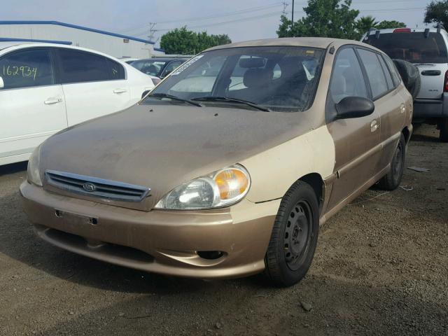 KNADC163826087725 - 2002 KIA RIO CINCO CREAM photo 2