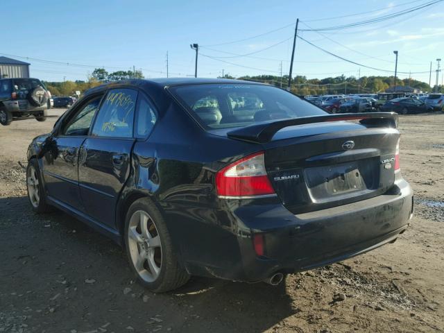 4S3BL626687220248 - 2008 SUBARU LEGACY 2.5 BLACK photo 3