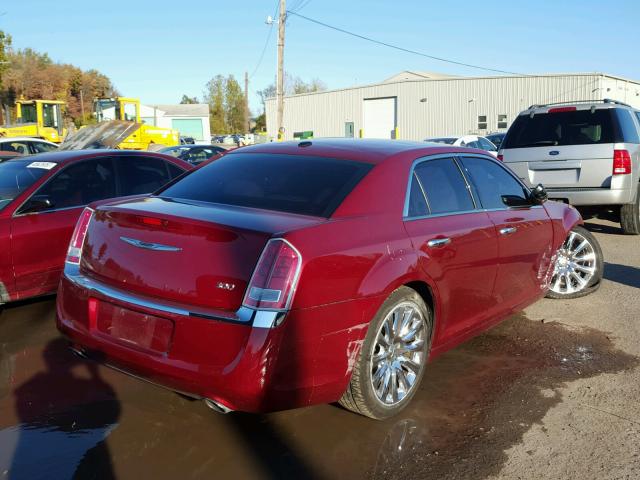 2C3CCAAG0EH329827 - 2014 CHRYSLER 300 RED photo 4