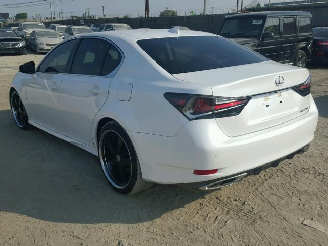 JTHBZ1BL5HA010586 - 2017 LEXUS GS WHITE photo 3