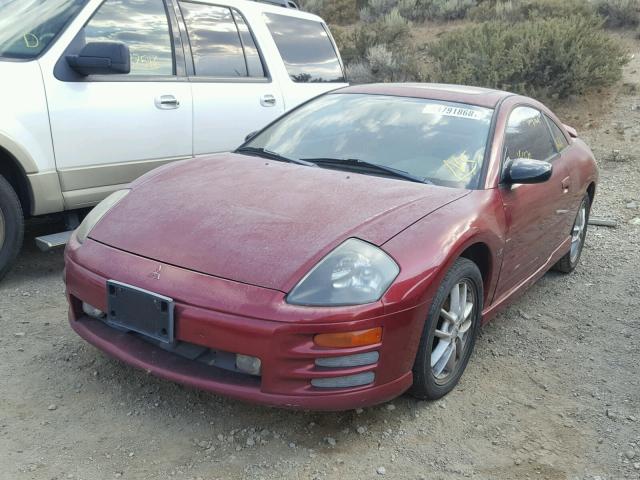 4A3AC54L3YE078684 - 2000 MITSUBISHI ECLIPSE GT RED photo 2