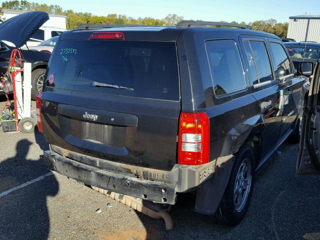 1J8FT28W68D775969 - 2008 JEEP PATRIOT SP BLACK photo 4