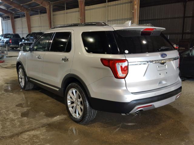 1FM5K7F80GGA77082 - 2016 FORD EXPLORER L SILVER photo 3