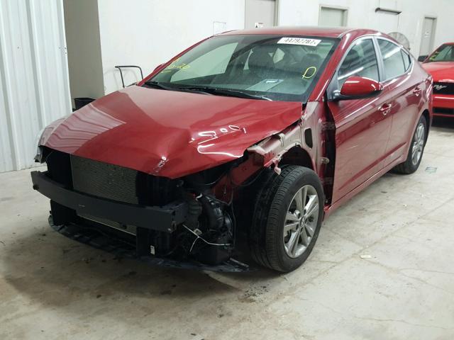 KMHD84LF6HU365932 - 2017 HYUNDAI ELANTRA SE RED photo 2