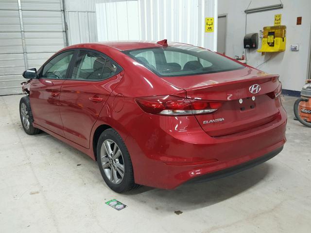 KMHD84LF6HU365932 - 2017 HYUNDAI ELANTRA SE RED photo 3