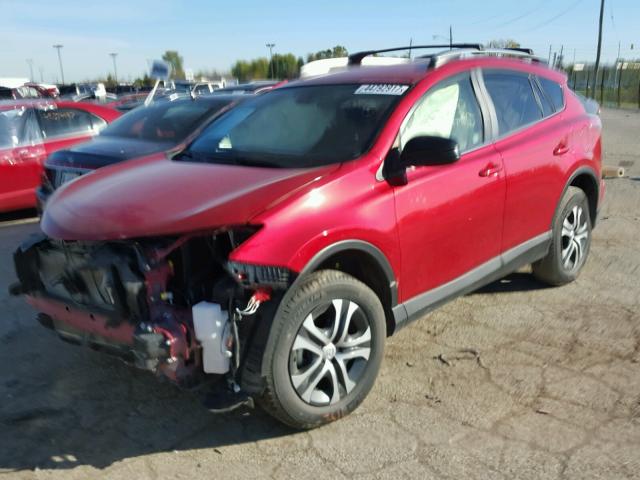 JTMZFREVXHJ126628 - 2017 TOYOTA RAV4 LE RED photo 2