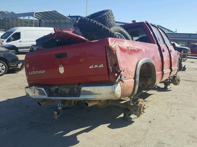 3D7HU18N52G133855 - 2002 DODGE RAM 1500 RED photo 4