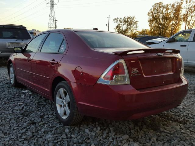 3FAHP07Z69R187847 - 2009 FORD FUSION MAROON photo 3