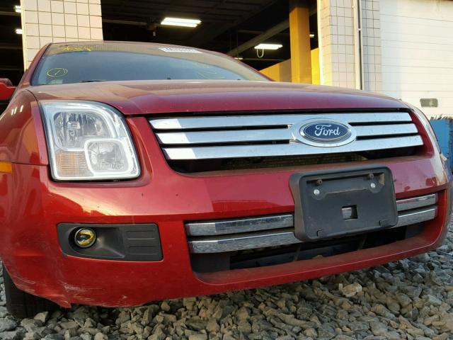 3FAHP07Z69R187847 - 2009 FORD FUSION MAROON photo 9